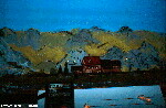 Bf-Mittendorf<br>Aus Platzgrnden wude damals das Bahnhofsgebude auf die Tapete gemalt.